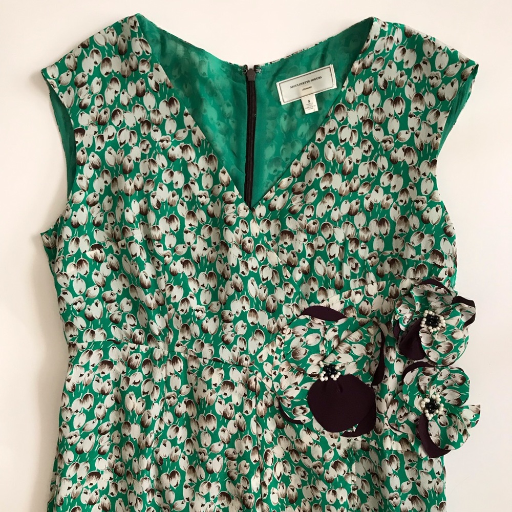 Moulinette Soeurs Silk Tulip Print Dress